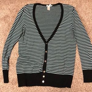 Cardigan - Mint Green & Black